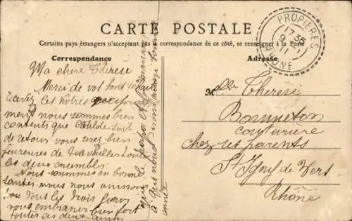 Ak Vienne Isère, Vienne, leere Straße,  Architektur, Poststempel