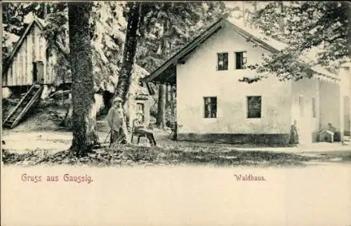 Ak Gaußig in der Oberlausitz, Waldhaus