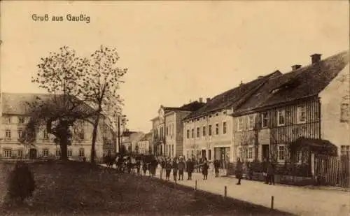 Ak Doberschau Gaußig Oberlausitz, Straßenpartie, Anwohner
