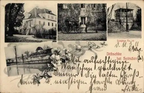 Ak Döbschke Göda in der Oberlausitz, Gutshaus, Teilansichten