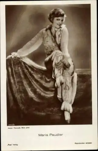 Ak Schauspielerin Maria Paudler, Portrait