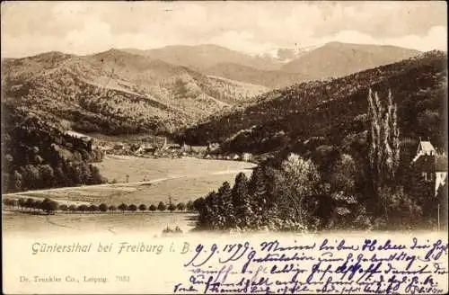 Ak Günterstal Freiburg im Breisgau, Ort mit Umgebung