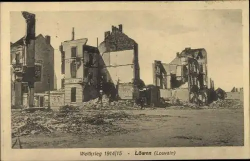 Ak Louvain Leuven Löwen Flandern Flämisch Brabant, Weltkrieg 1914/1915