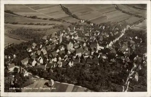 Ak Igersheim an der Tauber, Fliegeraufnahme