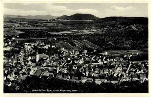 Ak Weilheim an der Teck Schwäbische Alb, Fliegeraufnahme