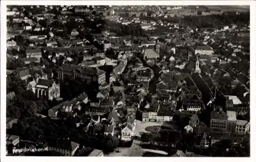 Ak Zweibrücken in der Pfalz, Fliegeraufnahme