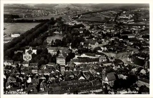 Ak Zweibrücken, Fliegeraufnahme