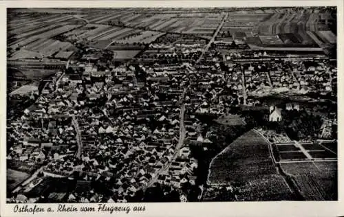 Ak Osthofen in Rheinhessen, Fliegeraufnahme