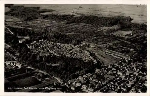 Ak Herrnsheim Worms in Rheinland Pfalz, Fliegeraufnahme
