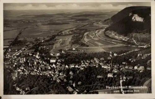 Ak Heubach in Württemberg, Rosenstein, Fliegeraufnahme