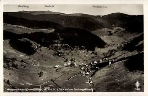 Ak Menzenschwand St. Blasien im Schwarzwald, Fliegeraufnahme, Feldberg-Massiv, Seebuck