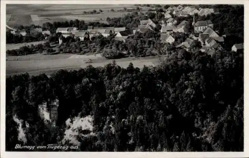 Ak Blumegg Stühlingen an der Wutach, Fliegeraufnahme