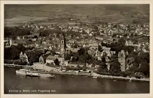 Ak Eltville am Rhein Hessen, Luftaufnahme