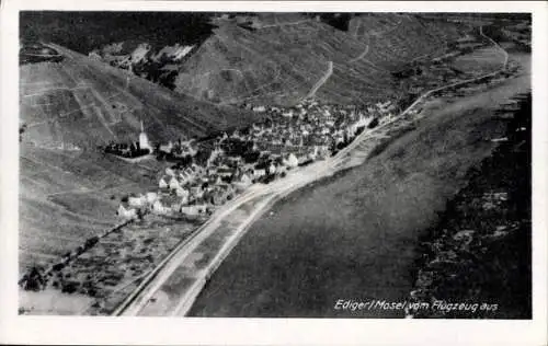 Ak Ediger Eller an der Mosel, Fliegeraufnahme