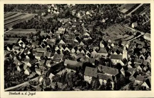 Ak Dörzbach an der Jagst Württemberg, Fliegeraufnahme