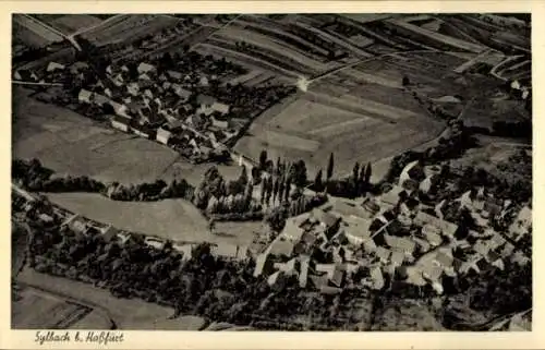 Ak Sylbach Haßfurt in Unterfranken, Luftaufnahme