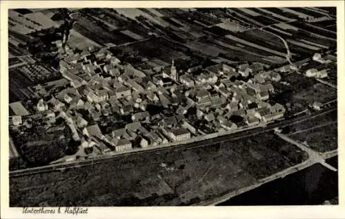 Ak Untertheres Theres in Unterfranken, Fliegeraufnahme