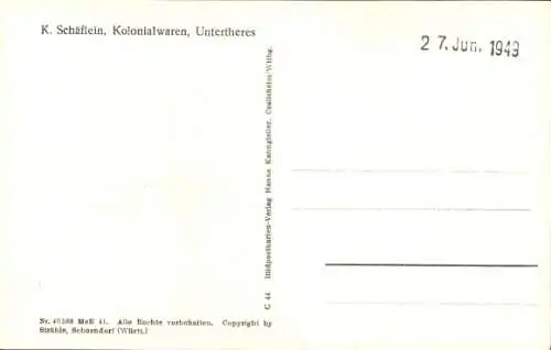 Ak Untertheres Theres in Unterfranken, Fliegeraufnahme