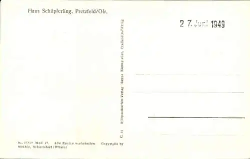 Ak Pretzfeld in Oberfranken, Fliegeraufnahme