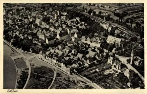 Ak Haßfurt Unterfranken, Fliegeraufnahme