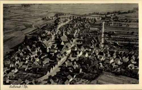 Ak Hallstadt in Oberfranken, Fliegeraufnahme