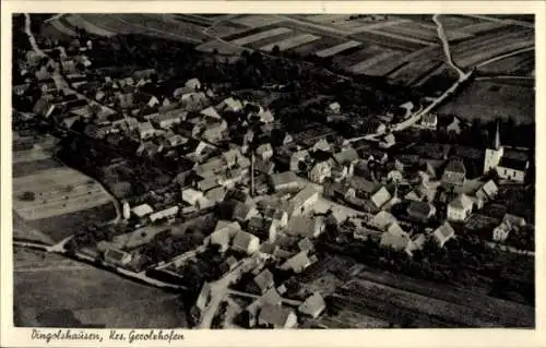 Ak Dingolshausen in Unterfranken, Fliegeraufnahme