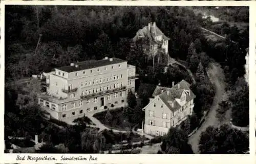 Ak Bad Mergentheim in Tauberfranken, Fliegeraufnahme, Sanatorium Pax