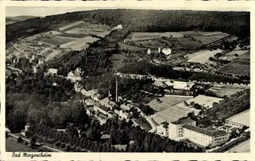 Ak Bad Mergentheim in Tauberfranken, Luftaufnahme von  Kuranstalt Haus Schwaben