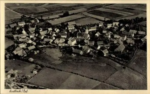 Ak Haslbach Haselbach Schwandorf im Oberpfälzer Wald Bayern, Fliegeraufnahme