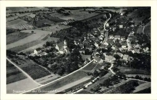 Ak Stuppach Bad Mergentheim in Tauberfranken, Fliegeraufnahme, Grünewald-Kapelle