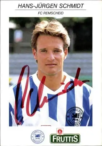 Autogrammkarte Fußballer Hans Jürgen Schmidt, FC Remscheid, Autogramm
