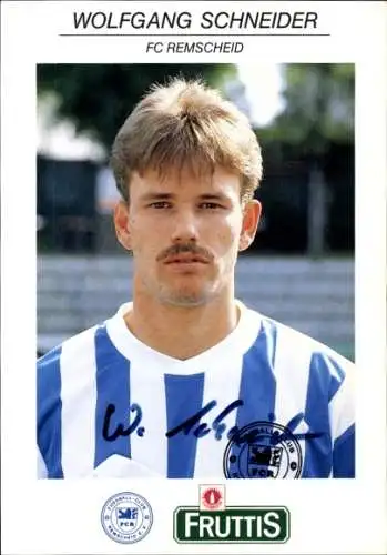 Autogrammkarte Fußballer Wolfgang Schneider, FC Remscheid, Autogramm