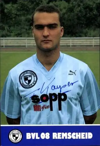 Autogrammkarte Fußballer Frank Kayser, BVL 08 Remscheid, Autogramm