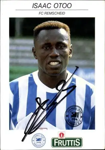 Autogrammkarte Fußballer Isaac Otoo, FC Remscheid, Autogramm
