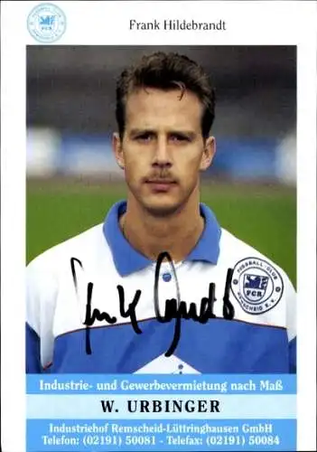 Autogrammkarte Fußballer Frank Hildebrandt, FC Remscheid, Autogramm