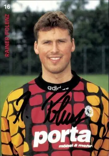 Autogrammkarte Fußballer Rainer Polenz, FC Fortuna Köln, Autogramm