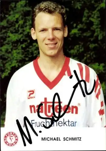 Autogrammkarte Fußballer Michael Schmitz, SC Fortuna Köln, Autogramm