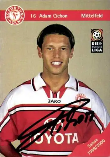 Autogrammkarte Fußballer Adam Cichon, SC Fortuna Köln, Autogramm