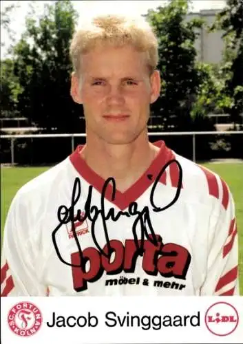 Autogrammkarte Fußballer Jacob Svinggaard, SC Fortuna Köln, Autogramm