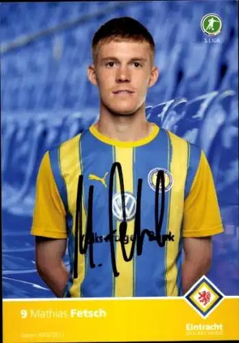 Autogrammkarte Fußballer Mathias Fetsch, Eintracht Braunschweig, Autogramm