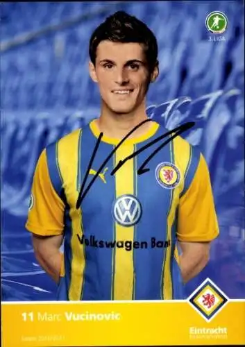 Autogrammkarte Fußballer Marc Vucinovic, Eintracht Braunschweig, Autogramm