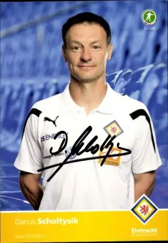 Autogrammkarte Co Trainer Darius Scholtysik, Eintracht Braunschweig, Autogramm