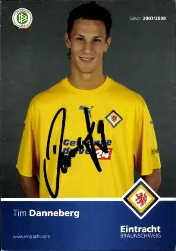 Autogrammkarte Fußballer Tim Danneberg, Eintracht Braunschweig, Autogramm
