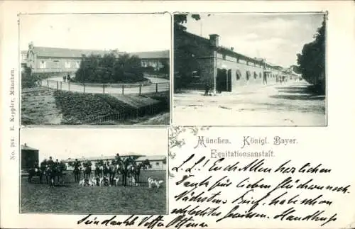 Ak München, Königlich Bayerische Equitationsanstalt