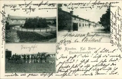 Ak München, Königlich Bayerische Equitationsanstalt