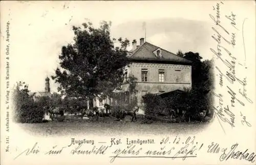 Ak Augsburg in Schwaben, Königliches Landgestüt
