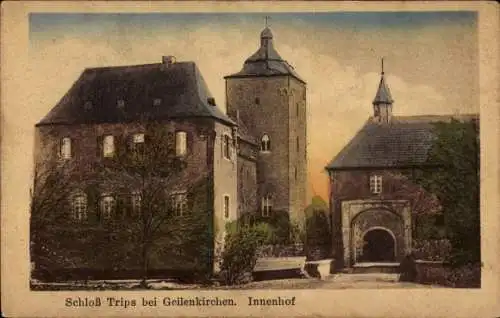 Ak Geilenkirchen Nordrhein Westfalen, Schloss Trips, Innenhof