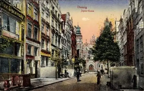 Ak Gdańsk Danzig, Jopen-Gasse, Geschäft Max Lipczinsky