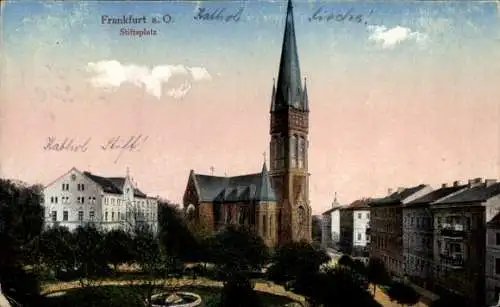 Ak Frankfurt an der Oder, Katholische Kirche, Stiftsplatz, Stift
