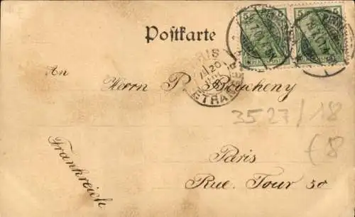 Passepartout Ak Pinneberg in Holstein, Waldpartie